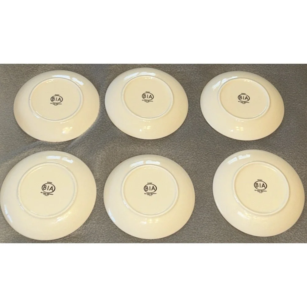 Cordon Bleu BIA Alcohol Spirits Beverage Cocktail 6 Plate Set 6